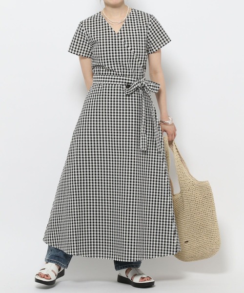 GLOBAL WORK(グローバルワーク)の「高山直子さんコラボ/カシュクールワンピ半袖/EiiS/991922(ワンピース・レディース・ブラック系その他/パープル系その他5・X-SMALL/SMALL)」の13枚目の写真