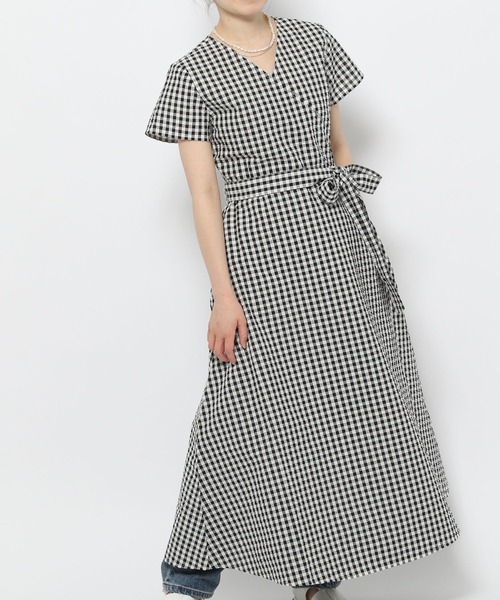 GLOBAL WORK(グローバルワーク)の「高山直子さんコラボ/カシュクールワンピ半袖/EiiS/991922(ワンピース・レディース・ブラック系その他/パープル系その他5・X-SMALL/SMALL)」の18枚目の写真