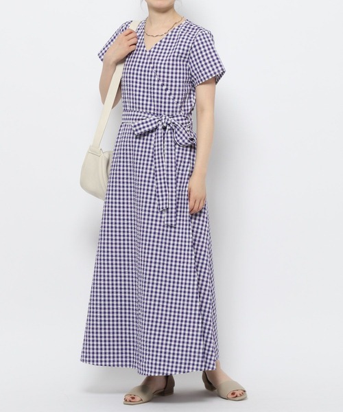 GLOBAL WORK(グローバルワーク)の「高山直子さんコラボ/カシュクールワンピ半袖/EiiS/991922(ワンピース・レディース・ブラック系その他/パープル系その他5・X-SMALL/SMALL)」の19枚目の写真