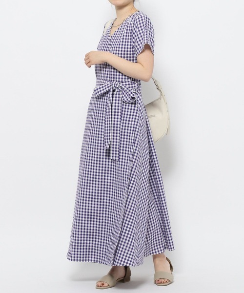 GLOBAL WORK(グローバルワーク)の「高山直子さんコラボ/カシュクールワンピ半袖/EiiS/991922(ワンピース・レディース・ブラック系その他/パープル系その他5・X-SMALL/SMALL)」の20枚目の写真