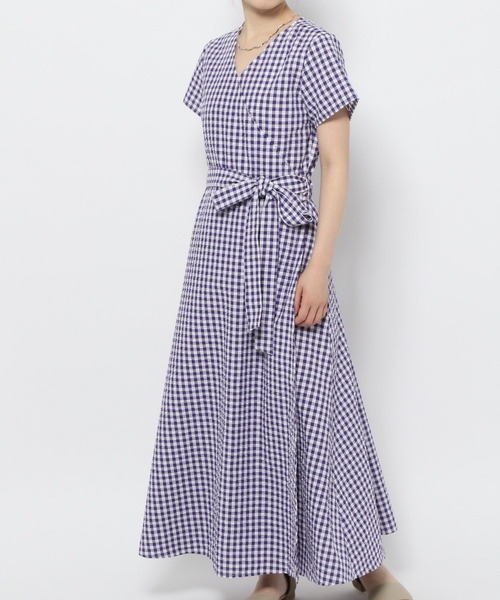 GLOBAL WORK(グローバルワーク)の「高山直子さんコラボ/カシュクールワンピ半袖/EiiS/991922(ワンピース・レディース・ブラック系その他/パープル系その他5・X-SMALL/SMALL)」の21枚目の写真