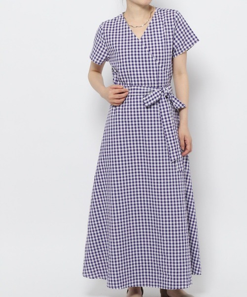 GLOBAL WORK(グローバルワーク)の「高山直子さんコラボ/カシュクールワンピ半袖/EiiS/991922(ワンピース・レディース・ブラック系その他/パープル系その他5・X-SMALL/SMALL)」の22枚目の写真