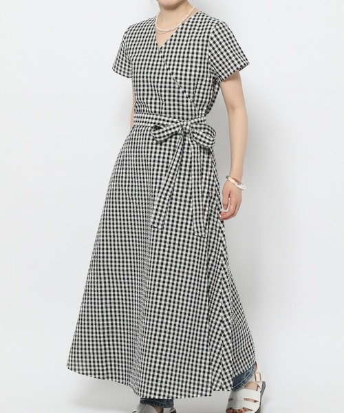 GLOBAL WORK(グローバルワーク)の「高山直子さんコラボ/カシュクールワンピ半袖/EiiS/991922(ワンピース・レディース・ブラック系その他/パープル系その他5・X-SMALL/SMALL)」の17枚目の写真