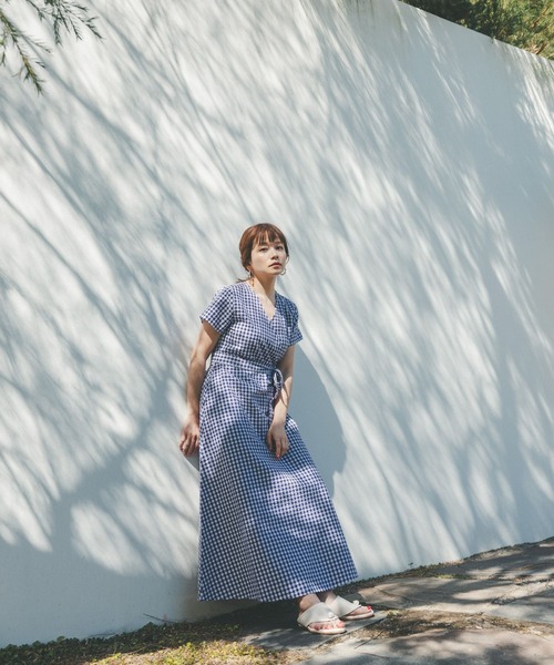 GLOBAL WORK(グローバルワーク)の「高山直子さんコラボ/カシュクールワンピ半袖/EiiS/991922(ワンピース・レディース・ブラック系その他/パープル系その他5・X-SMALL/SMALL)」の8枚目の写真