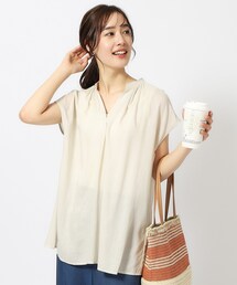 DRESKIP | ◆【無理せずキレイ】レーヨン麻スキッパーブラウス(シャツ/ブラウス)