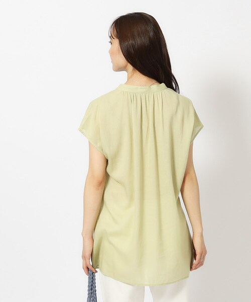 DRESKIP（ドレスキップ）の「◆【無理せずキレイ】レーヨン麻スキッパーブラウス（シャツ/ブラウス・レディース・ベージュ/グリーン系/イエロー系その他/ブラック/パープル・04/03/02）」の22枚目の写真