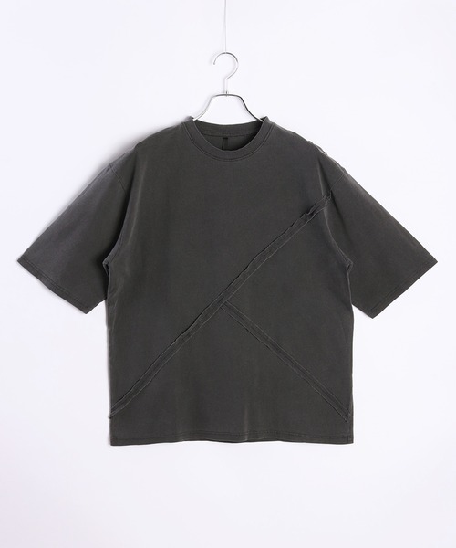【ピグメント加工】クルーネック半袖Ｔシャツ WESTSEA tシャツ ビッグサイズ ピグメント加工 プリント クルー