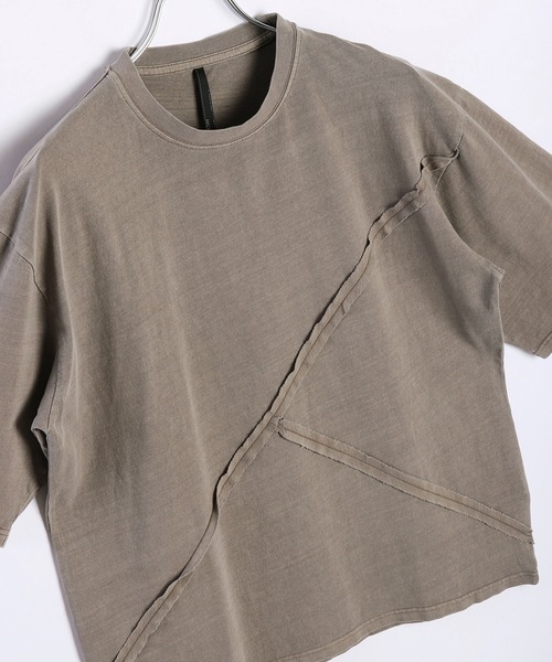 【ピグメント加工】クルーネック半袖Ｔシャツ StartingOver ダメージ加工ピグメント クルーネック半袖ビッグT