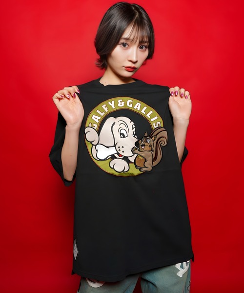 GALFY 犬キャラクター 長袖カットソー ネイビー 楽天市場】GALFY ガルフィー 小暮ロンTee Tシャツ L 中型犬 XL