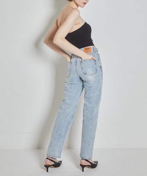 epine（エピヌ）の「《epine SUPER MODEL JEANS》straight（デニムパンツ・レディース・ブラック/ブルー・S/M）」の2枚目の写真