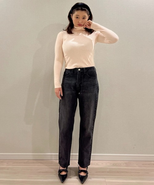 epine（エピヌ）の「《epine SUPER MODEL JEANS》straight（デニムパンツ・レディース・ブラック/ブルー・S/M）」の9枚目の写真