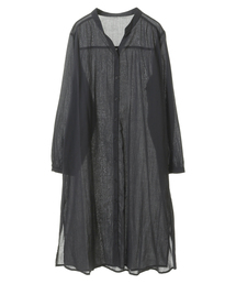 SOFFITTO（ソフィット）の「らくちんケア綿楊柳バンドカラーシャツワンピース(取り扱い店舗限定)（シャツワンピース）」