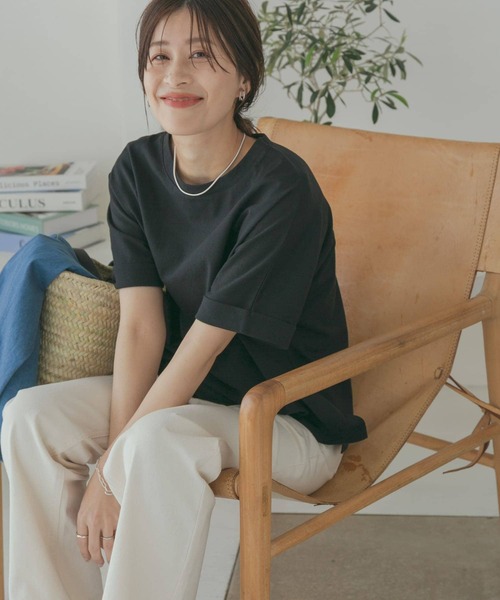 セール】『UR TECH』USAコットンロールスリーブTシャツ（Tシャツ