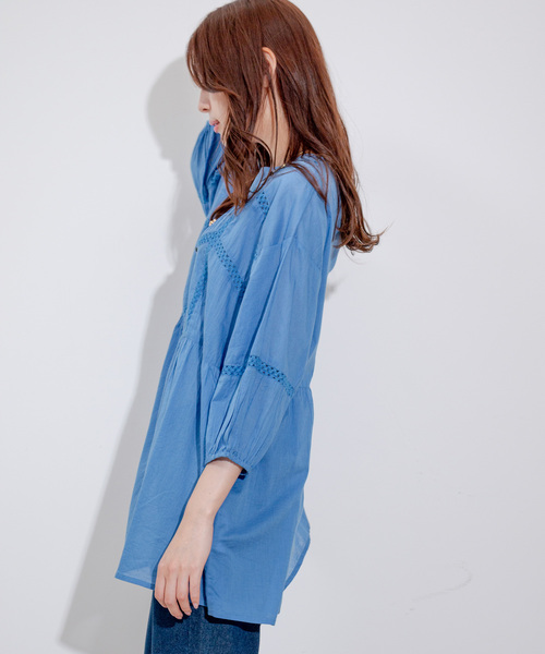 Jayro（ジャイロ）の「ピンタックレースブラウス（シャツ/ブラウス・レディース・ホワイト系その他/オレンジ/ブラック/ブルー・M）」の11枚目の写真