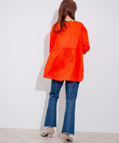 Jayro（ジャイロ）の「ピンタックレースブラウス（シャツ/ブラウス・レディース・ホワイト系その他/オレンジ/ブラック/ブルー・M）」の17枚目の写真