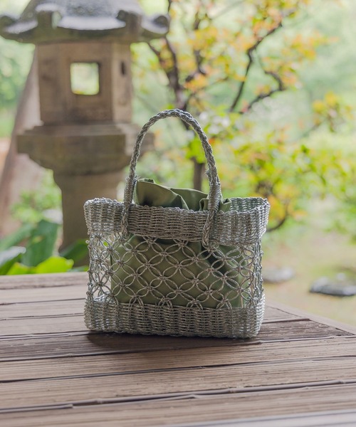 Andemiu（アンデミュウ）の「ペーパーカゴＢＡＧ118057（かごバッグ・レディース・パープル系その他/グリーン系その他/イエロー系その他/グレー系その他・FREE）」の3枚目の写真