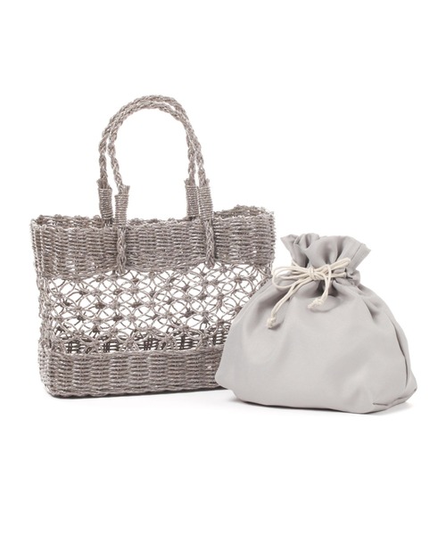 Andemiu（アンデミュウ）の「ペーパーカゴＢＡＧ118057（かごバッグ・レディース・パープル系その他/グリーン系その他/イエロー系その他/グレー系その他・FREE）」の8枚目の写真