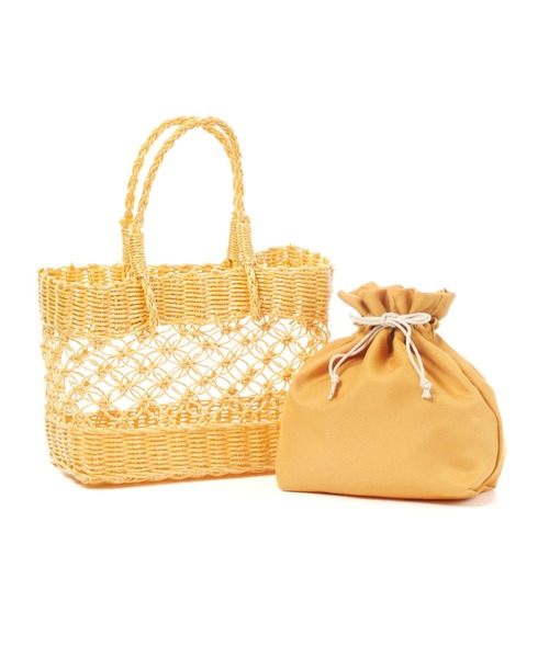 Andemiu（アンデミュウ）の「ペーパーカゴＢＡＧ118057（かごバッグ・レディース・パープル系その他/グリーン系その他/イエロー系その他/グレー系その他・FREE）」の10枚目の写真