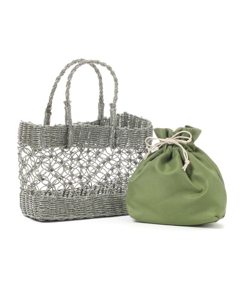 Andemiu（アンデミュウ）の「ペーパーカゴＢＡＧ118057（かごバッグ・レディース・パープル系その他/グリーン系その他/イエロー系その他/グレー系その他・FREE）」の12枚目の写真