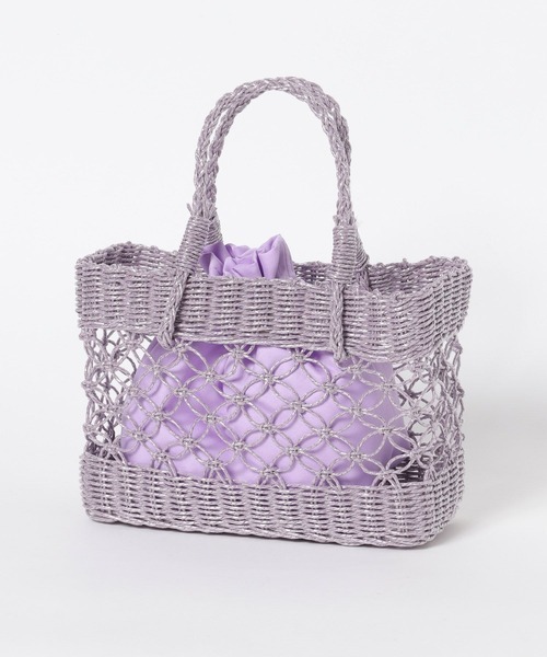 Andemiu（アンデミュウ）の「ペーパーカゴＢＡＧ118057（かごバッグ・レディース・パープル系その他/グリーン系その他/イエロー系その他/グレー系その他・FREE）」の15枚目の写真