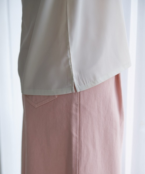 高身長 袖シアージャガードブラウス（セットアップ対応）（トールサイズ）fifiean（シャツ/ブラウス）｜slattgir（スラットジール）