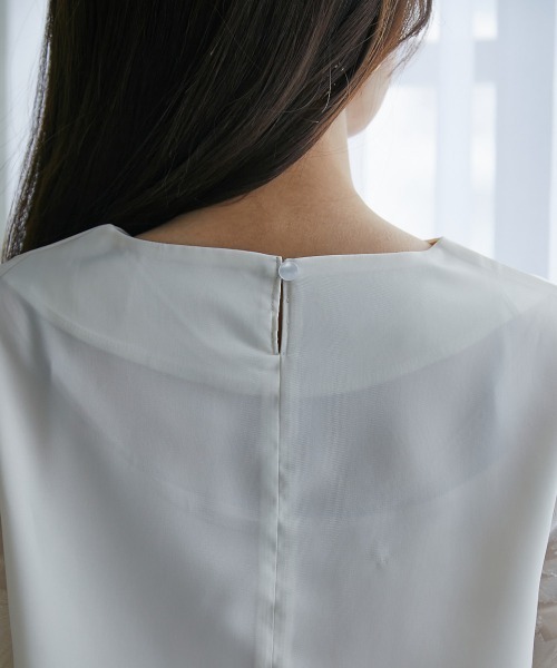 高身長 袖シアージャガードブラウス（セットアップ対応）（トールサイズ）fifiean（シャツ/ブラウス）｜slattgir（スラットジール）