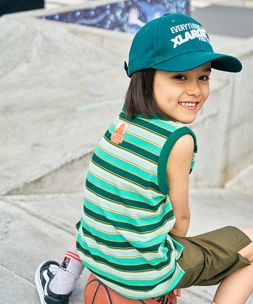XLARGE KIDS(エクストララージキッズ)の「マルチボーダータンクトップ(タンクトップ・キッズ・パープル/グリーン・90cm/100cm/110cm/120cm/130cm/140cm)」の16枚目の写真