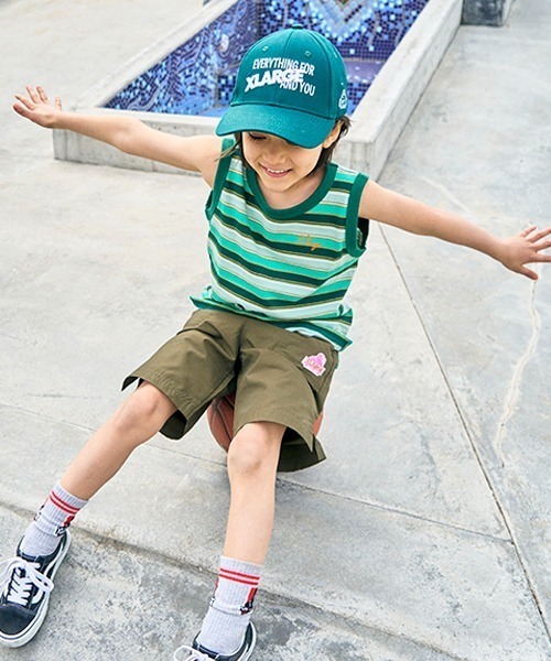 XLARGE KIDS(エクストララージキッズ)の「マルチボーダータンクトップ(タンクトップ・キッズ・パープル/グリーン・90cm/100cm/110cm/120cm/130cm/140cm)」の15枚目の写真