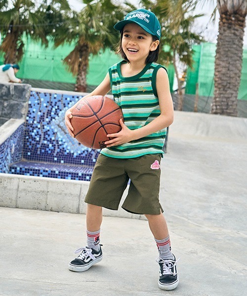 XLARGE KIDS(エクストララージキッズ)の「マルチボーダータンクトップ(タンクトップ・キッズ・パープル/グリーン・90cm/100cm/110cm/120cm/130cm/140cm)」の14枚目の写真