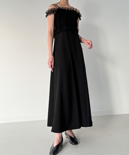 junoah(ジュノア)の「チュールビスチェセットワンピース(ワンピース・レディース・ブラック/チャコール/アイボリー・X-LARGE/MEDIUM/LARGE)」の9枚目の写真