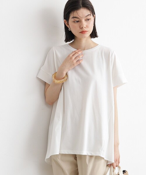 THE SHOP TK (ザ ショップ ティーケー )の「◆【UV/接触冷感/洗濯OK/毛玉になりにくい】フハク切替チュニック(チュニック・レディース・オフホワイト/ブラック/チャコールグレー・12/13)」の16枚目の写真
