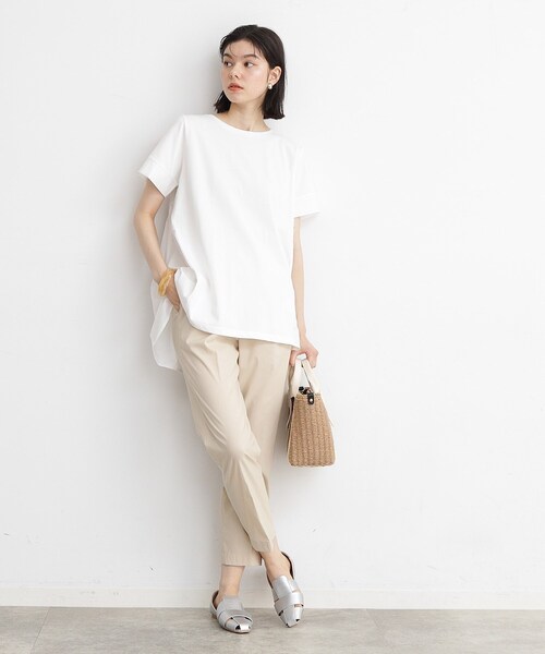 THE SHOP TK (ザ ショップ ティーケー )の「◆【UV/接触冷感/洗濯OK/毛玉になりにくい】フハク切替チュニック(チュニック・レディース・オフホワイト/ブラック/チャコールグレー・12/13)」の9枚目の写真