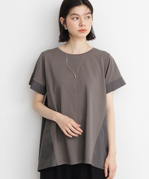 THE SHOP TK (ザ ショップ ティーケー )の「◆【UV/接触冷感/洗濯OK/毛玉になりにくい】フハク切替チュニック(チュニック・レディース・オフホワイト/ブラック/チャコールグレー・12/13)」の11枚目の写真