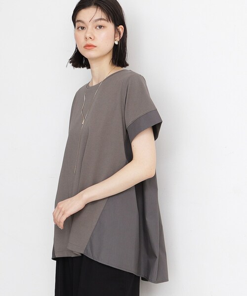 THE SHOP TK (ザ ショップ ティーケー )の「◆【UV/接触冷感/洗濯OK/毛玉になりにくい】フハク切替チュニック(チュニック・レディース・オフホワイト/ブラック/チャコールグレー・12/13)」の12枚目の写真