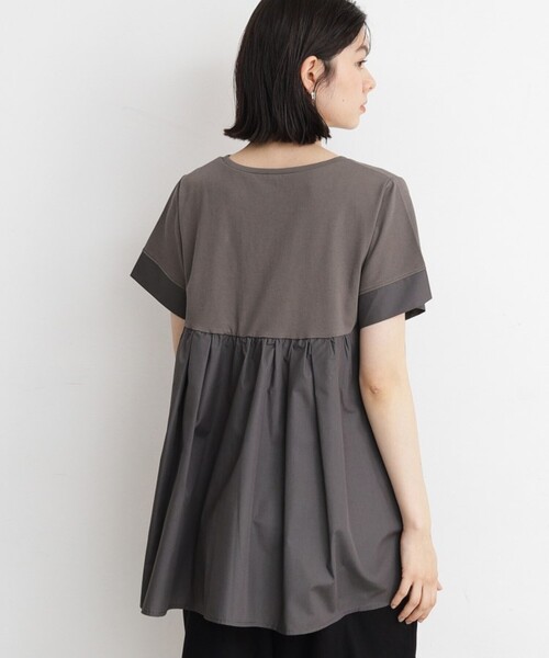 THE SHOP TK (ザ ショップ ティーケー )の「◆【UV/接触冷感/洗濯OK/毛玉になりにくい】フハク切替チュニック(チュニック・レディース・オフホワイト/ブラック/チャコールグレー・12/13)」の13枚目の写真
