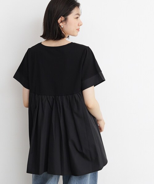 THE SHOP TK (ザ ショップ ティーケー )の「◆【UV/接触冷感/洗濯OK/毛玉になりにくい】フハク切替チュニック(チュニック・レディース・オフホワイト/ブラック/チャコールグレー・12/13)」の6枚目の写真