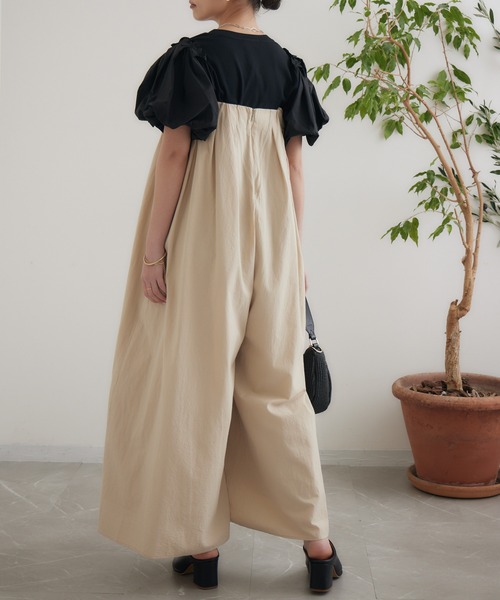 CLOCHE（クロシェ）の「cloche フロントラップ風サロペット