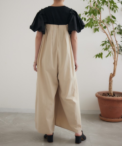 CLOCHE（クロシェ）の「cloche フロントラップ風サロペット