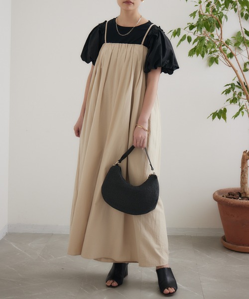 CLOCHE（クロシェ）の「cloche フロントラップ風サロペット