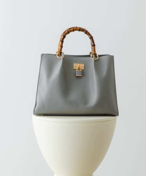 RODE SKO（ロデスコ）の「バンブースクエアミドルバッグ（ハンドバッグ・レディース・ブラック/オリーブ/グレー・ONE）」の3枚目の写真