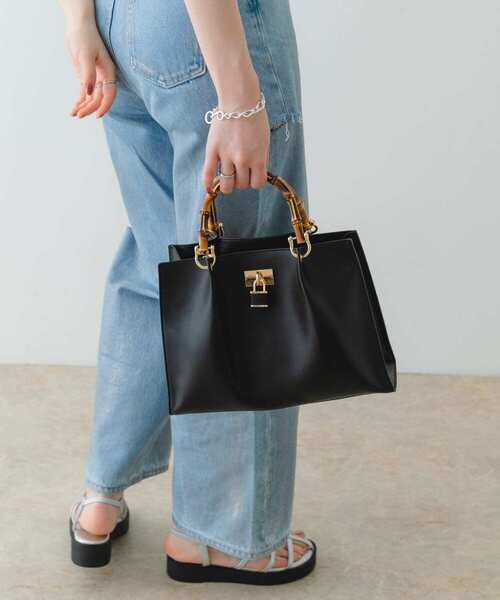 RODE SKO（ロデスコ）の「バンブースクエアミドルバッグ（ハンドバッグ・レディース・ブラック/オリーブ/グレー・ONE）」の17枚目の写真