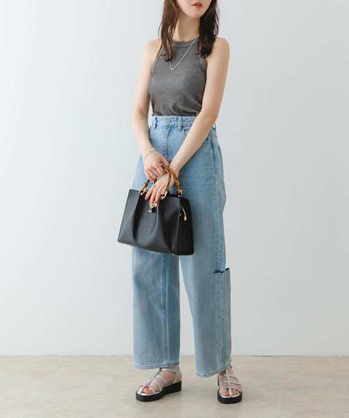 RODE SKO（ロデスコ）の「バンブースクエアミドルバッグ（ハンドバッグ・レディース・ブラック/オリーブ/グレー・ONE）」の18枚目の写真