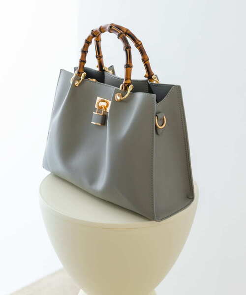 RODE SKO（ロデスコ）の「バンブースクエアミドルバッグ（ハンドバッグ・レディース・ブラック/オリーブ/グレー・ONE）」の21枚目の写真