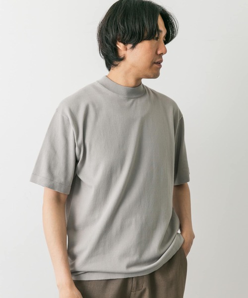 URBAN RESEARCH DOORS(アーバンリサーチドアーズ)の「『UR TECH ひやサラクール』モックネック ショートスリーブ ニット(ニット/セーター・メンズ・ベージュ系その他/ネイビー/モカ・MEDIUM/LARGE)」の5枚目の写真
