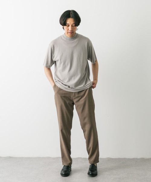 URBAN RESEARCH DOORS(アーバンリサーチドアーズ)の「『UR TECH ひやサラクール』モックネック ショートスリーブ ニット(ニット/セーター・メンズ・ベージュ系その他/ネイビー/モカ・MEDIUM/LARGE)」の7枚目の写真