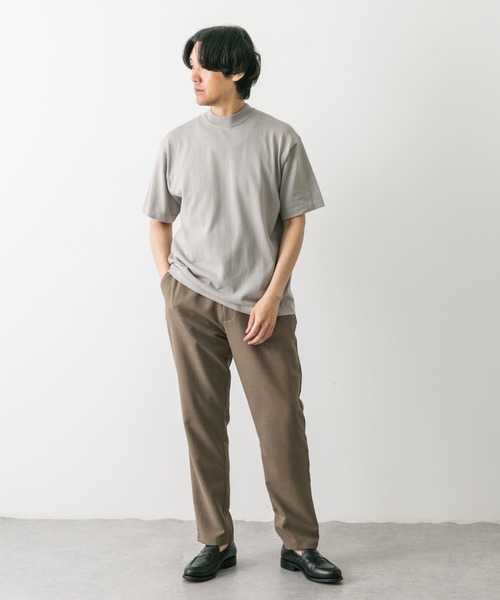 URBAN RESEARCH DOORS(アーバンリサーチドアーズ)の「『UR TECH ひやサラクール』モックネック ショートスリーブ ニット(ニット/セーター・メンズ・ベージュ系その他/ネイビー/モカ・MEDIUM/LARGE)」の8枚目の写真