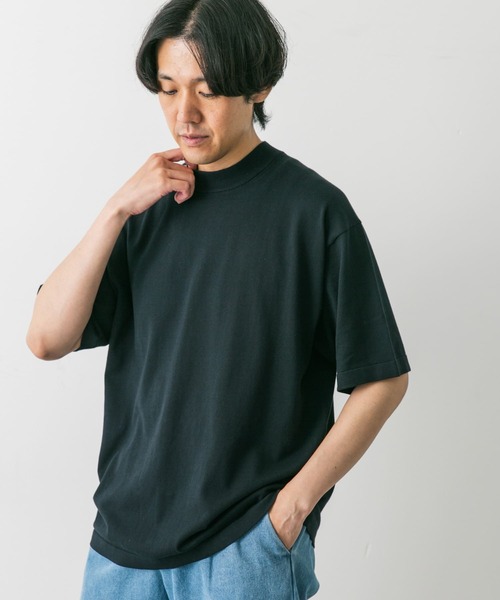URBAN RESEARCH DOORS(アーバンリサーチドアーズ)の「『UR TECH ひやサラクール』モックネック ショートスリーブ ニット(ニット/セーター・メンズ・ベージュ系その他/ネイビー/モカ・MEDIUM/LARGE)」の10枚目の写真