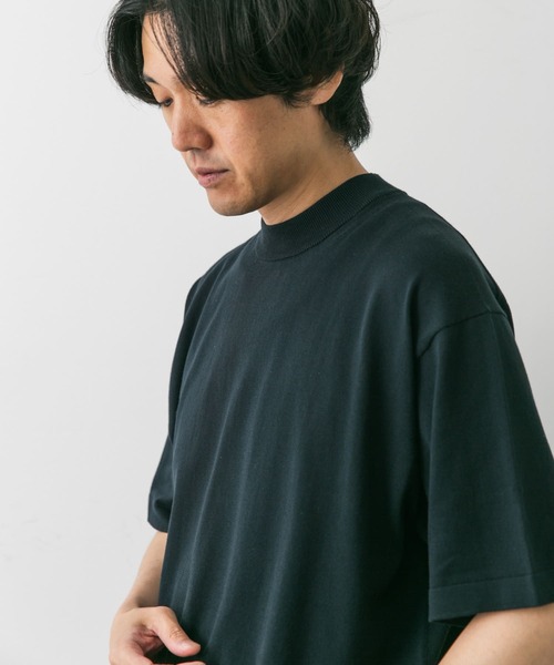 URBAN RESEARCH DOORS(アーバンリサーチドアーズ)の「『UR TECH ひやサラクール』モックネック ショートスリーブ ニット(ニット/セーター・メンズ・ベージュ系その他/ネイビー/モカ・MEDIUM/LARGE)」の13枚目の写真