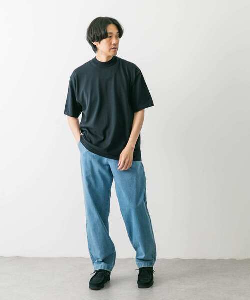 URBAN RESEARCH DOORS(アーバンリサーチドアーズ)の「『UR TECH ひやサラクール』モックネック ショートスリーブ ニット(ニット/セーター・メンズ・ベージュ系その他/ネイビー/モカ・MEDIUM/LARGE)」の15枚目の写真