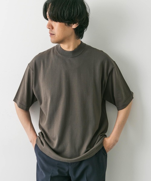 URBAN RESEARCH DOORS(アーバンリサーチドアーズ)の「『UR TECH ひやサラクール』モックネック ショートスリーブ ニット(ニット/セーター・メンズ・ベージュ系その他/ネイビー/モカ・MEDIUM/LARGE)」の17枚目の写真